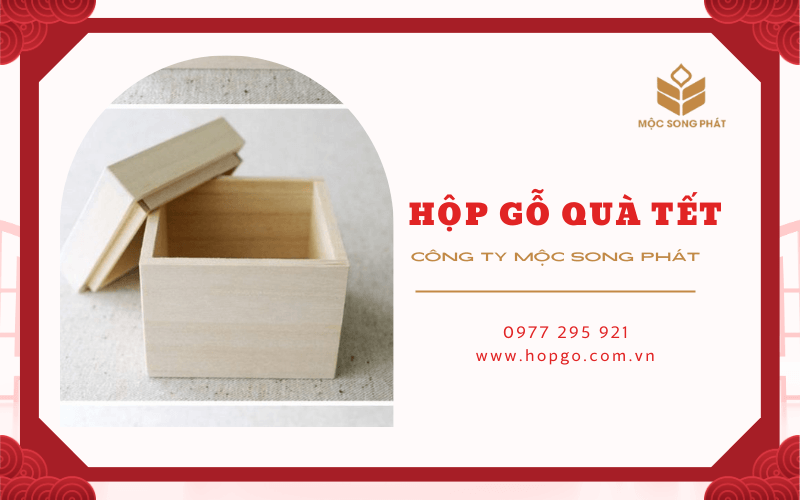hộp gỗ quà Tết