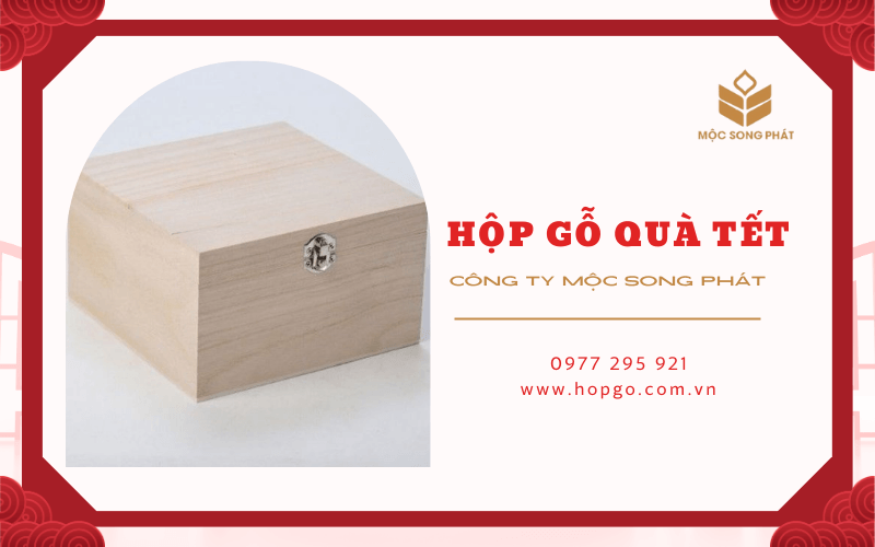hộp gỗ quà Tết