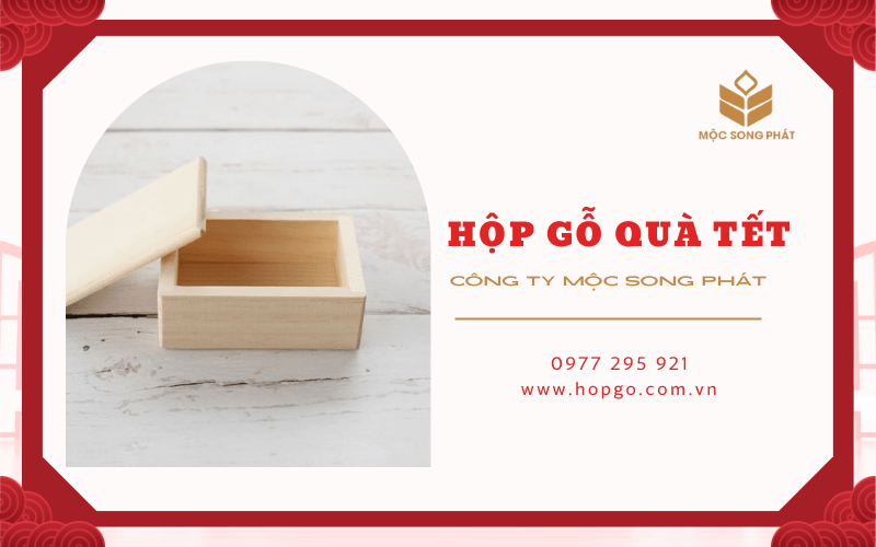 hộp gỗ quà Tết