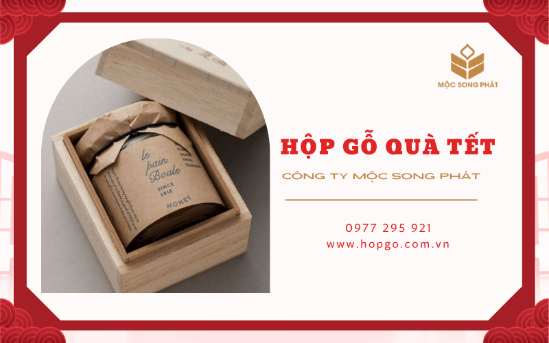 hộp gỗ quà Tết